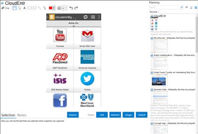 CloudEntr - Flamory bookmarks and screenshots