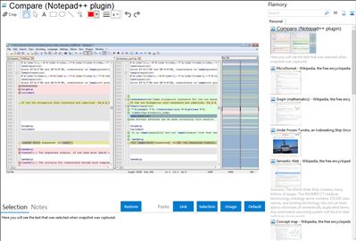 Compare (Notepad++ plugin) - Flamory bookmarks and screenshots