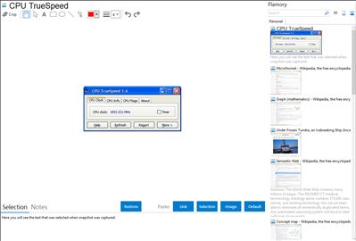 CPU TrueSpeed - Flamory bookmarks and screenshots