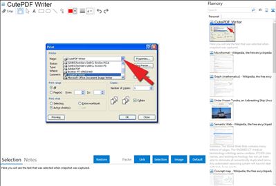 CutePDF Writer - Flamory bookmarks and screenshots
