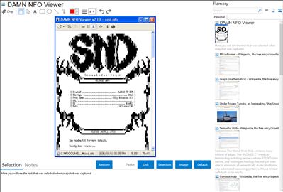 DAMN NFO Viewer - Flamory bookmarks and screenshots