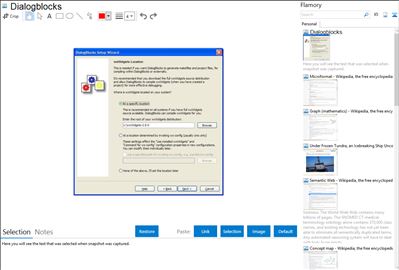 Dialogblocks - Flamory bookmarks and screenshots