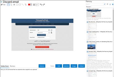 Discard.email - Flamory bookmarks and screenshots