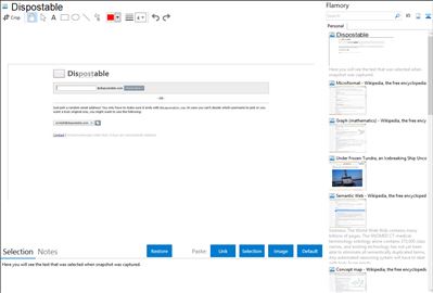 Dispostable - Flamory bookmarks and screenshots