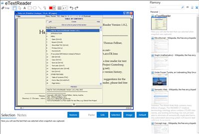 eTextReader - Flamory bookmarks and screenshots