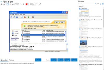 Fast Sum - Flamory bookmarks and screenshots
