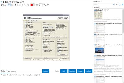 FCorp Tweakers - Flamory bookmarks and screenshots