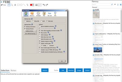 FEBE - Flamory bookmarks and screenshots