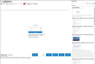 Lightdocs - Flamory bookmarks and screenshots