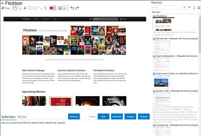 Flicktion - Flamory bookmarks and screenshots