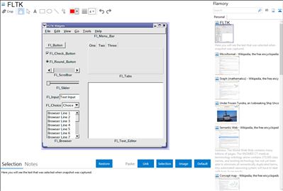 FLTK - Flamory bookmarks and screenshots