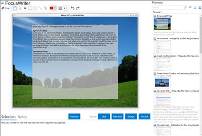 FocusWriter - Flamory bookmarks and screenshots
