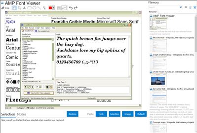 AMP Font Viewer - Flamory bookmarks and screenshots