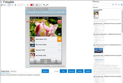 Fotoable - Flamory bookmarks and screenshots