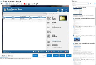 Free Address Book - Flamory bookmarks and screenshots