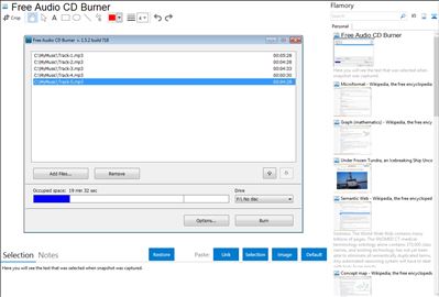 Free Audio CD Burner - Flamory bookmarks and screenshots