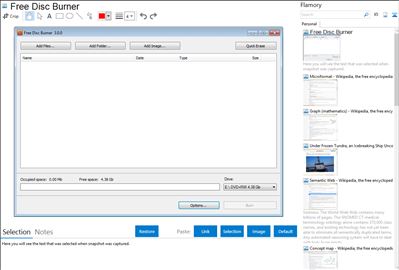 Free Disc Burner - Flamory bookmarks and screenshots