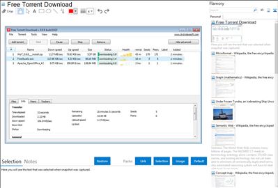 Free Torrent Download - Flamory bookmarks and screenshots