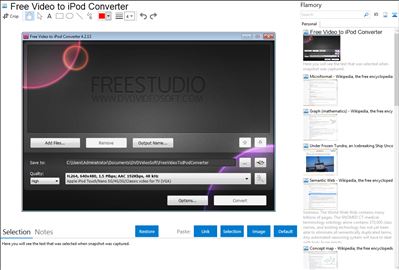 Free Video to iPod Converter - Flamory bookmarks and screenshots