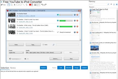 Free YouTube to iPod Converter - Flamory bookmarks and screenshots