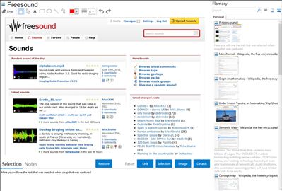 Freesound - Flamory bookmarks and screenshots