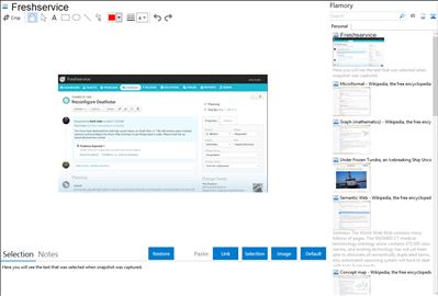 Freshservice - Flamory bookmarks and screenshots