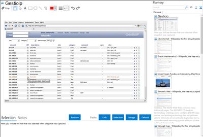 Gestioip - Flamory bookmarks and screenshots