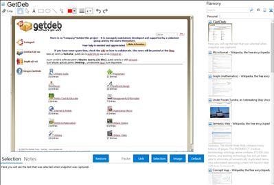 GetDeb - Flamory bookmarks and screenshots