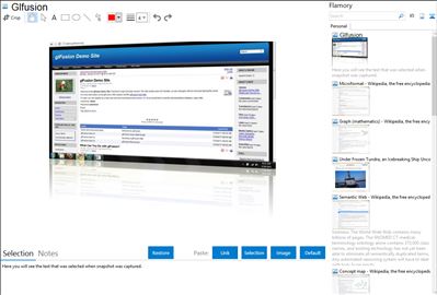 Glfusion - Flamory bookmarks and screenshots