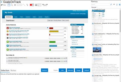 GoalsOnTrack - Flamory bookmarks and screenshots