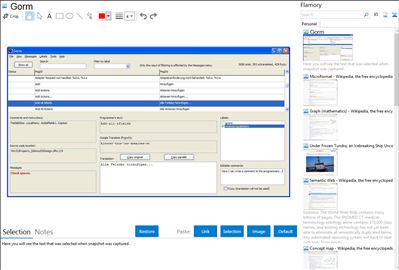 Gorm - Flamory bookmarks and screenshots