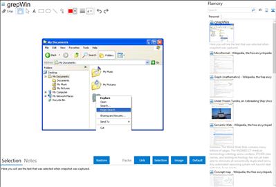 grepWin - Flamory bookmarks and screenshots