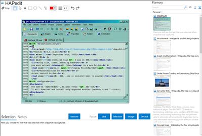 HAPedit - Flamory bookmarks and screenshots