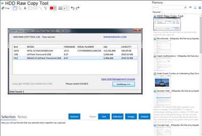 HDD Raw Copy Tool - Flamory bookmarks and screenshots