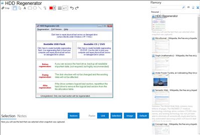 HDD Regenerator - Flamory bookmarks and screenshots