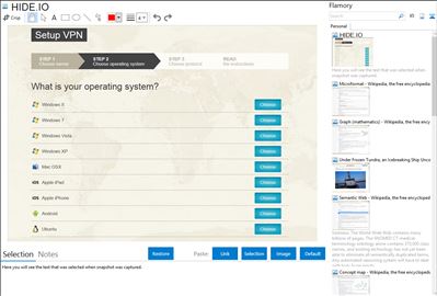 HIDE.IO - Flamory bookmarks and screenshots