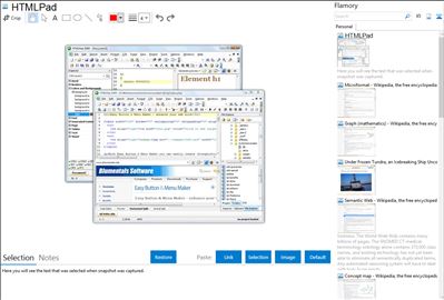 HTMLPad - Flamory bookmarks and screenshots