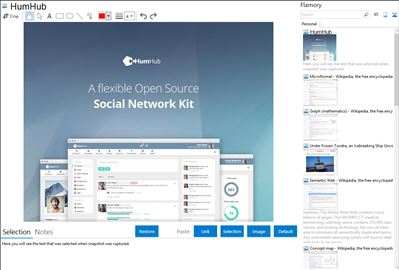 HumHub - Flamory bookmarks and screenshots