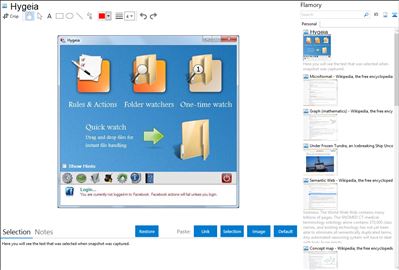 Hygeia - Flamory bookmarks and screenshots