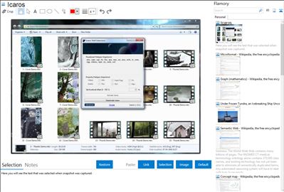 Icaros - Flamory bookmarks and screenshots