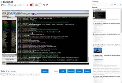 IceChat - Flamory bookmarks and screenshots
