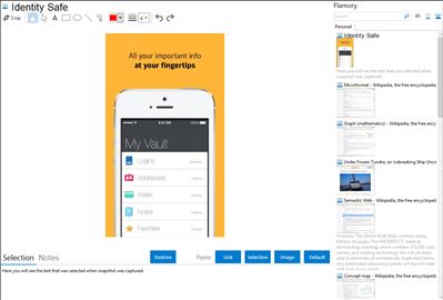 Identity Safe - Flamory bookmarks and screenshots
