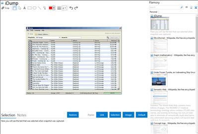 iDump - Flamory bookmarks and screenshots