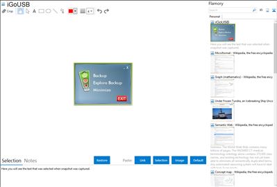 iGoUSB - Flamory bookmarks and screenshots