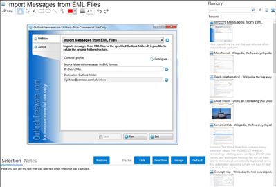 Import Messages from EML Files - Flamory bookmarks and screenshots