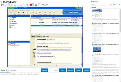 IncrediMail - Flamory bookmarks and screenshots
