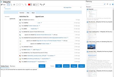 Insync - Flamory bookmarks and screenshots