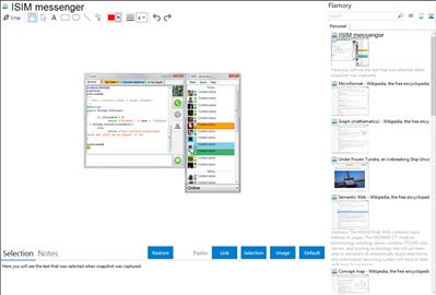 ISIM messenger - Flamory bookmarks and screenshots