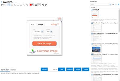 iWeb2X - Flamory bookmarks and screenshots