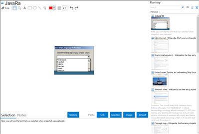 JavaRa - Flamory bookmarks and screenshots